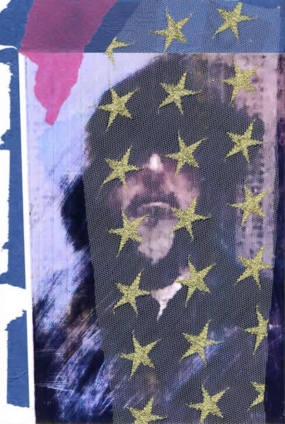 044 - yes I cried but falling stars veiled my tears. Collage by David Smith