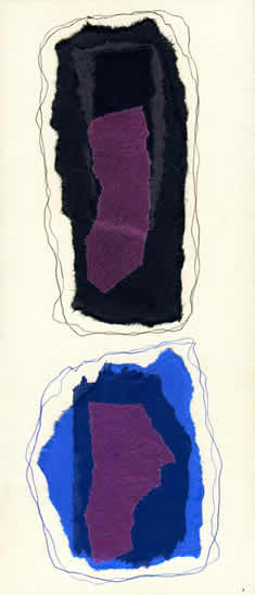 042 - black and blue. Collage by David Smith